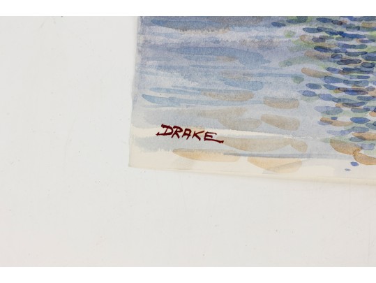 William L. Drake (1929-2019) Watercolor On Paper Roches Point Ontario - Unframed 