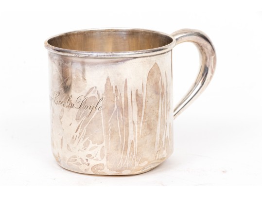 Vintage Sterling Baby Cup, Bowl, Fork And Spoon