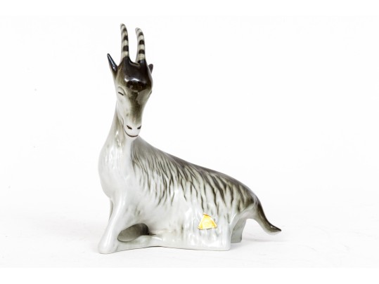 Royal Dux Beautiful Vintage Sleeping Ibex Figurine