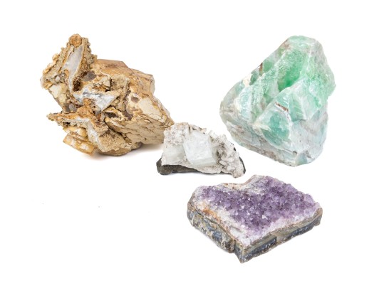 Lot Of Four Colorful Mineral Samples, 2.7 Lbs.