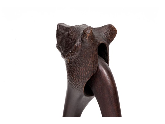 Wonderful Antique Hand Carved Black Forest Bear Nutcracker, Glass Eyes