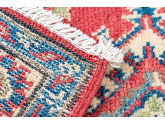 Hand Knotted Wool Pakistan Kazak Mat, 2' X 3', New