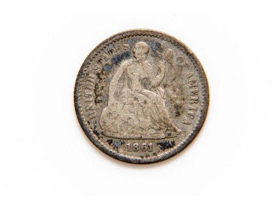 1861 Seated Liberty Half Dime