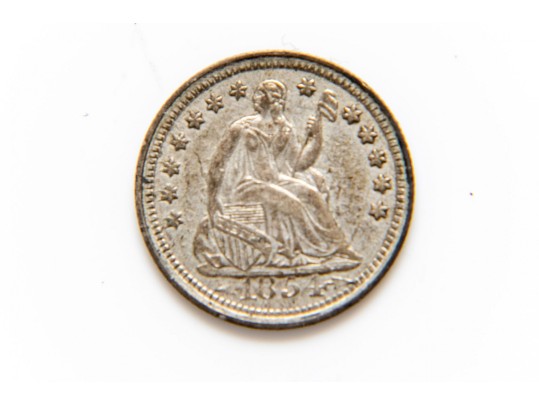 1854 Seated Liberty Half Dime, XF