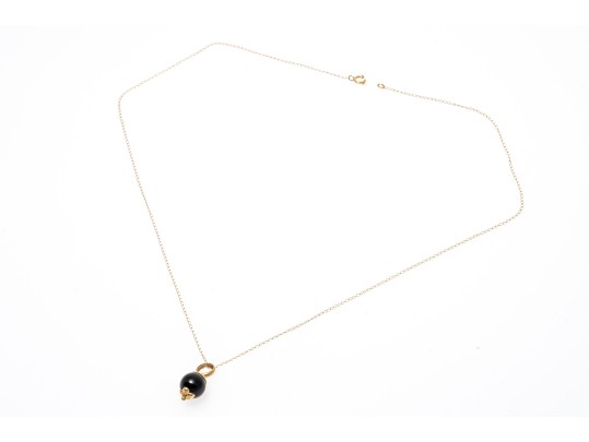 Classy 14k Onyx Pendant Necklace