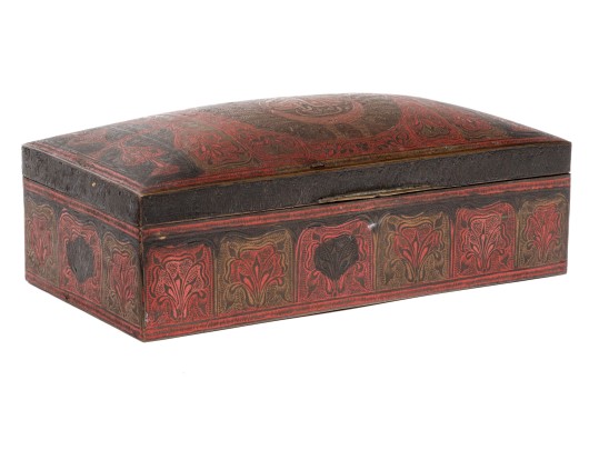 Fantastic Vintage Dresser Top Box With Ornate Designs