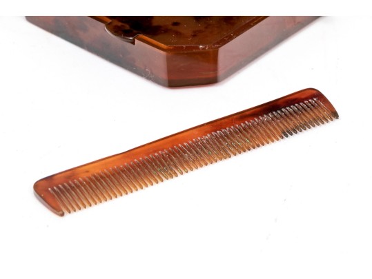 Pair Of Vintage Card Cases/compacts, One With Ruby And Diamond Initialed Top