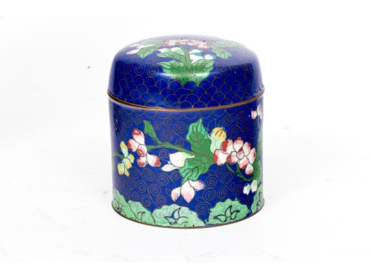 Lot Of Four Striking Vintage Chinese Cloisonne Pieces, Including A Ginger Jar