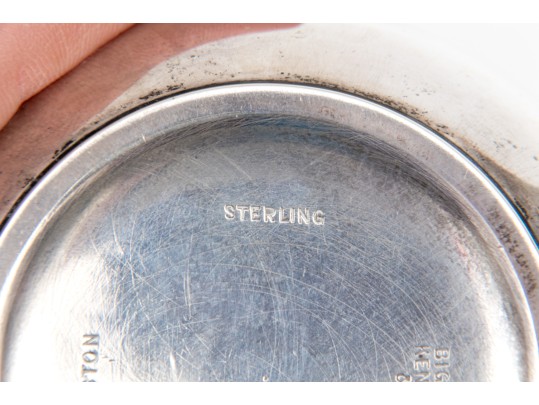 Bigelow & Kennard Beautiful Antique Sterling Silver Powder Jar, Cherub Motifs