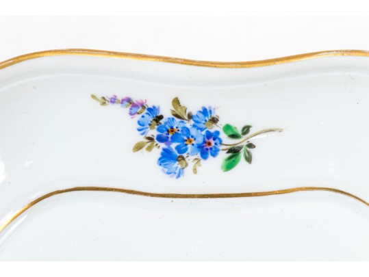 Elegant Meissen Floral And Gold Gilt Platter