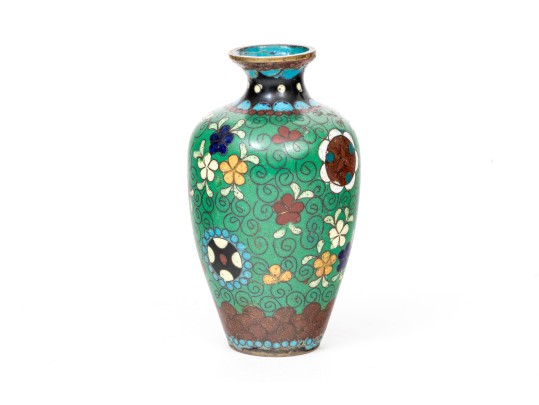 Lot Of Four Beautiful Diminutive Vintage Japanese And Chinese Cloisonne Pieces