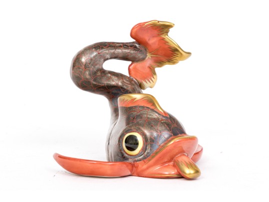 Herend Carp Fish Business Card Holder