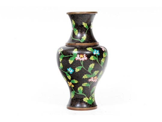 Lot Of Four Striking Vintage Chinese Cloisonne Pieces, Including A Ginger Jar