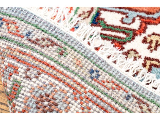 Hand Knotted Wool Indo-serapi Carpet, 5'-2