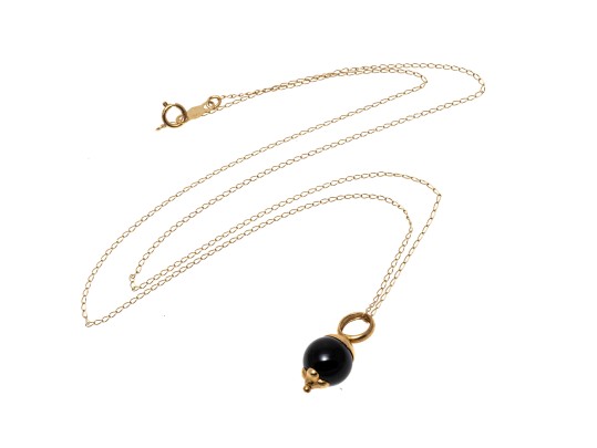 Classy 14k Onyx Pendant Necklace