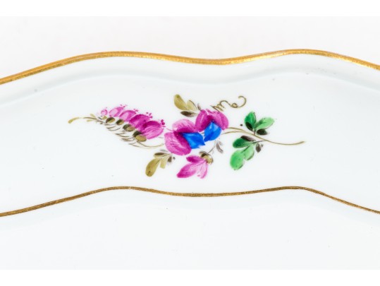 Elegant Meissen Floral And Gold Gilt Platter
