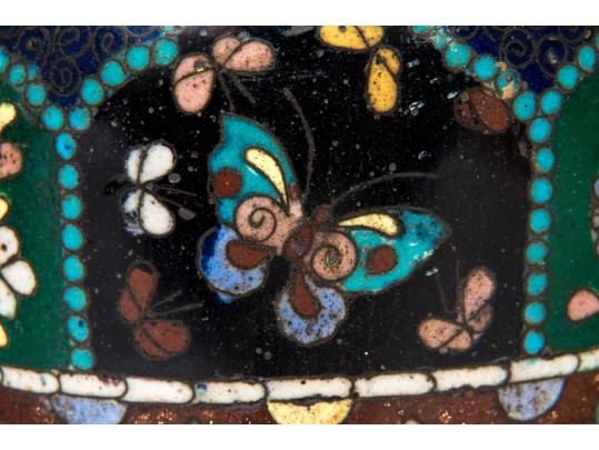 Lot Of Four Beautiful Diminutive Vintage Japanese And Chinese Cloisonne Pieces