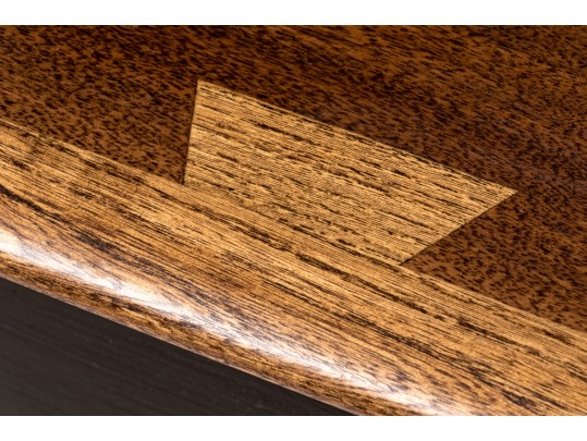 Lane Vintage Brown Wood And Black Distressed Painted Acclaim End Table