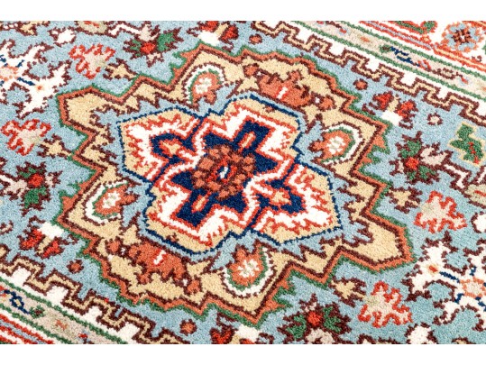 Hand Knotted Wool Indo-serapi Carpet, 5'-2