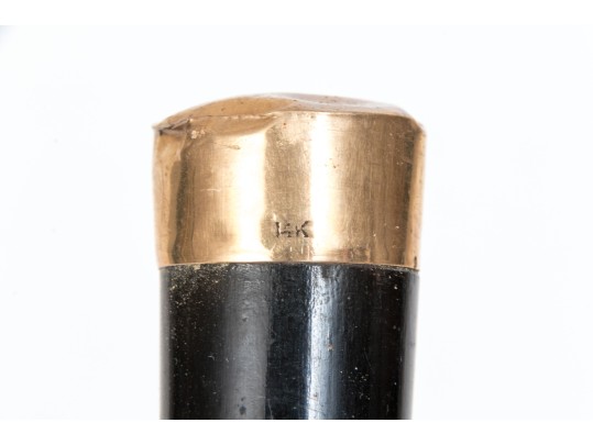 Two 14K Tipped Walking Canes