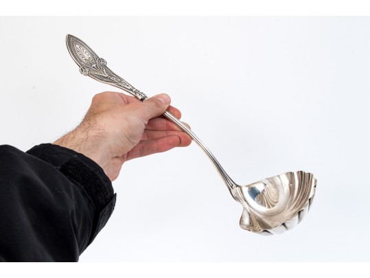 Tiffany & Co. Magnificent Antique Ornate Sterling Silver Punch Ladle, 