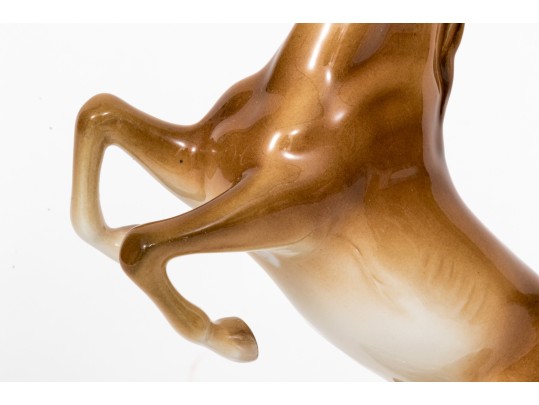 Royal Dux Handsome Vintage Rearing Horse Figurine