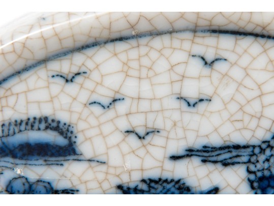 Lovely Vintage Delftware Style Tea Caddy