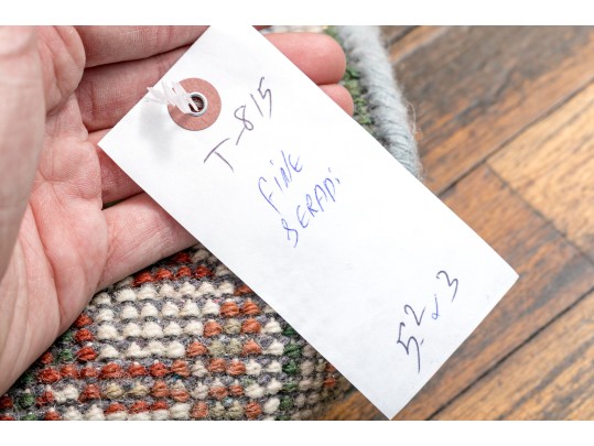 Hand Knotted Wool Indo-serapi Carpet, 5'-2