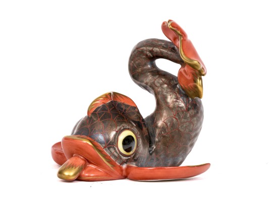 Herend Carp Fish Business Card Holder