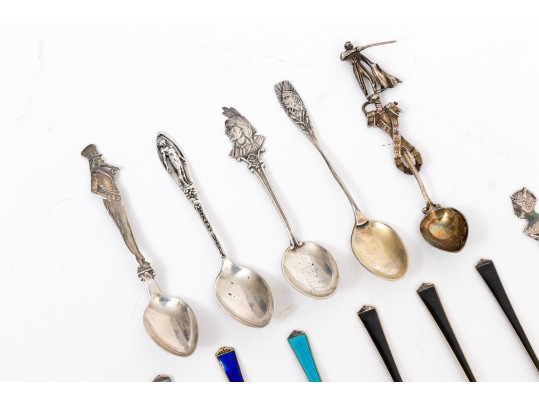 Collection Of Fourteen Various Sterling Coffee Spoons