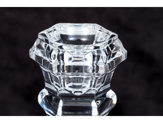 Tiffany & Co. Crystal Glass Candle Sticks