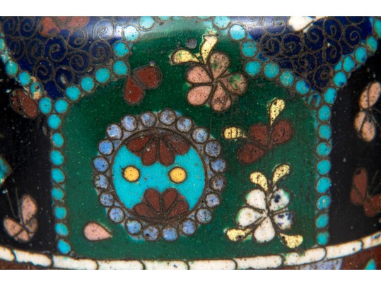 Lot Of Four Beautiful Diminutive Vintage Japanese And Chinese Cloisonne Pieces