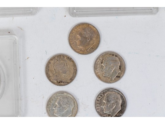 Collection Of Domestic And International Coins And Medallions