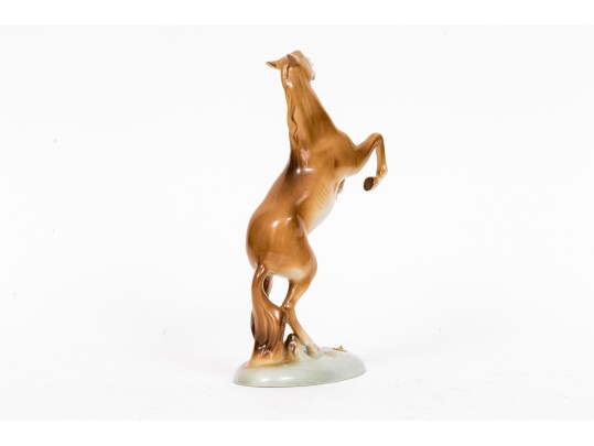 Royal Dux Handsome Vintage Rearing Horse Figurine