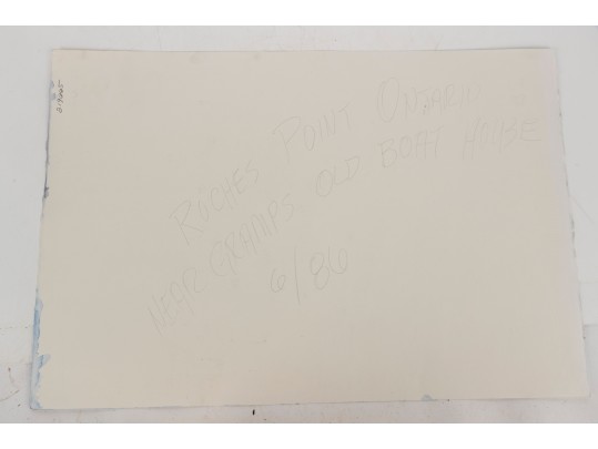 William L. Drake (1929-2019) Watercolor On Paper Roches Point Ontario - Unframed 