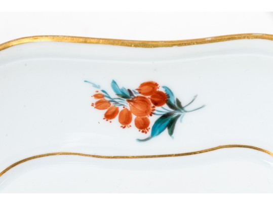 Elegant Meissen Floral And Gold Gilt Platter