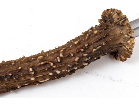 Unusual Antique French Stag Handle And Bamboo Sword Cane