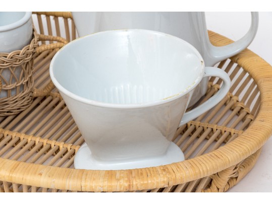 Classic Twelve Piece White Porcelain Coffee Service