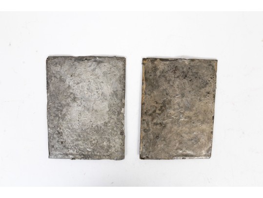 Pair Of Antique Hearth Scene Fireplace Tiles