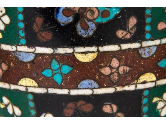 Lot Of Four Beautiful Diminutive Vintage Japanese And Chinese Cloisonne Pieces