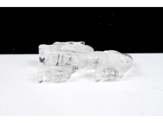 Charming Carved Glass Dragon