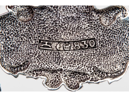 Vintage Bold 830 Silver Hawk Motif Brandy And Whisky Labels, German