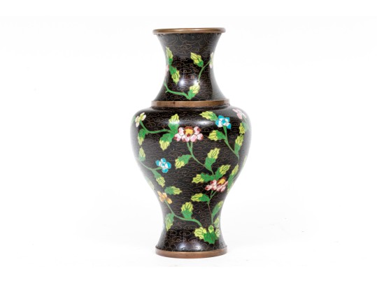 Lot Of Four Striking Vintage Chinese Cloisonne Pieces, Including A Ginger Jar