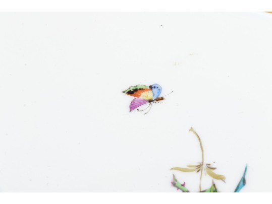 Elegant Meissen Floral And Gold Gilt Platter