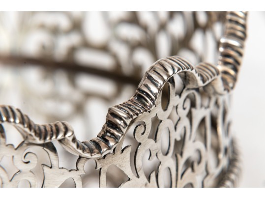 Howard & Co. NY Fabulous Antique Sterling Silver Pierced Wine & Champagne Coaster