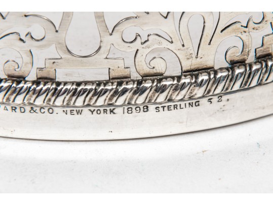 Howard & Co. NY Fabulous Antique Sterling Silver Pierced Wine & Champagne Coaster