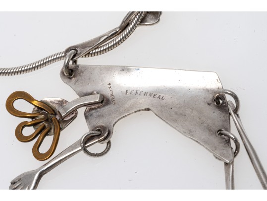 James Letourneau (American [IL], B. 1970) Handmade Sterling Silver Pendant Necklace