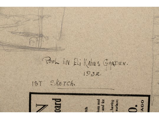 William A. Drake (1891-1979) Watercolor On Board Lake Landscape - Unframed