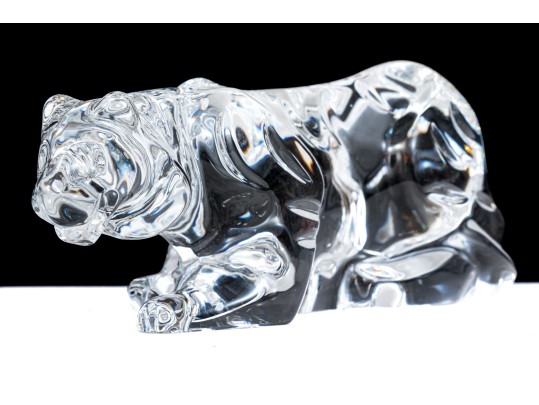 Baccarat Fabulous Contemporary Crystal Stalking Tiger Figurine 
