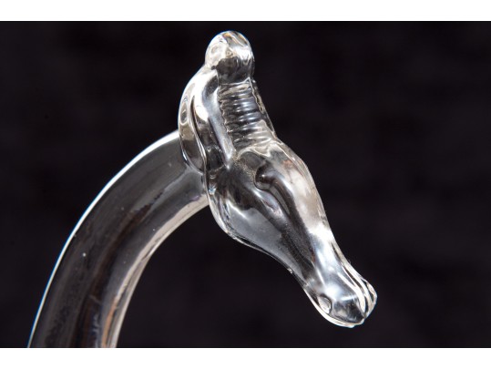 Heisey Adorable Vintage Contemporary Style Glass Giraffe